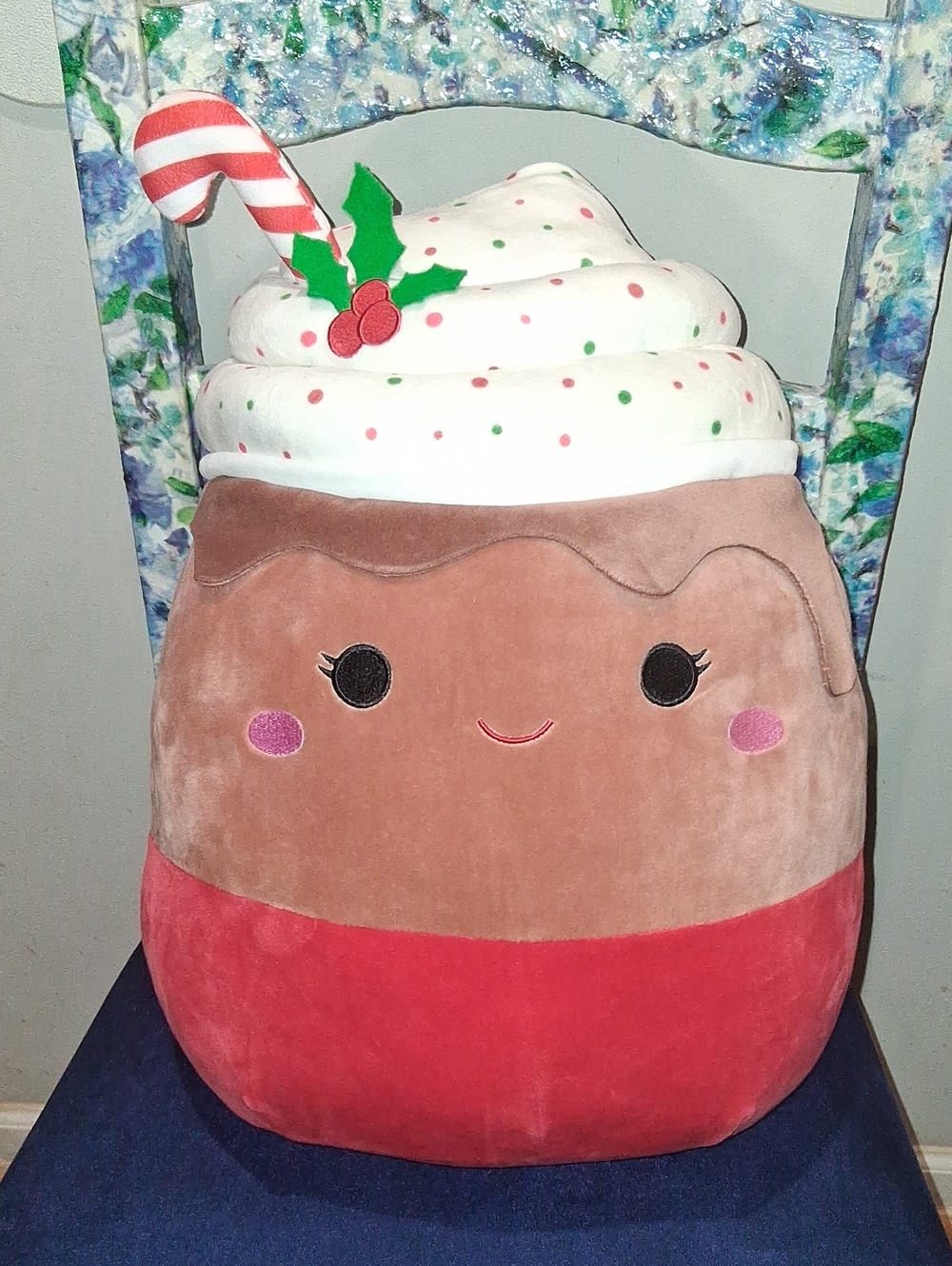 Squishmallow Festive Holiday Dessert Plush Pillow - Red, Brown, White